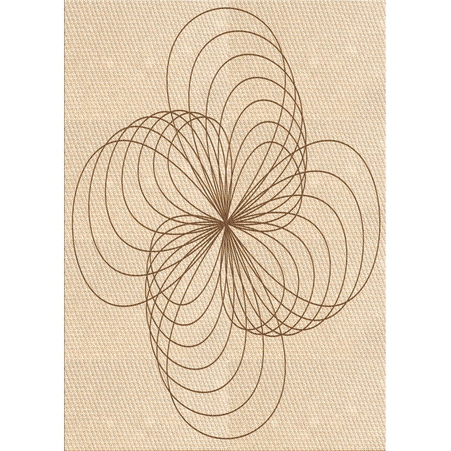 Ahgly Company Machine Washable Indoor Rectangle Transitional Moccasin Beige Area Rugs, 2' x 5'