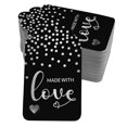 thumbnail image 1 of Inkdotpot Silver Foil Paper Hang Tags Made With Love Text Favor Tags 100 Pack, 1 of 6