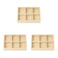 thumbnail image 1 of Thinsony Jewelry Display Tray Case Beads Holder Ladies Bangles Gemstone Stackable 6 grids 7.87x5.91x1.38 Inch 3Set, 1 of 6