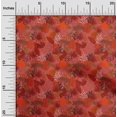 thumbnail image 2 of oneOone Tissu Polyester Spandex Rouge Motif Feuille Tropicale Matériel de Couture Tissu au Mètre 56 Pouces de Large, 2 of 5