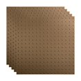 thumbnail image 1 of Fasade Miniquattro Vinyl Ceiling Panel 2ft x 2ft Argent Bronze 5 Pack Class A Fire Rated, 1 of 5