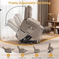 thumbnail image 4 of YSICK Small Power Lift Recliner Chair for Elderly with Remote Control Linen for Living Room,Khaki, 4 of 7