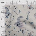 thumbnail image 1 of oneOone Rayon Dusty Gray Fabric Floral & Peacock Craft Projects Decor Fabric Printed By The Yard 56 Inch Wide, 1 of 5