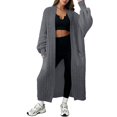 thumbnail image 1 of Comdrip Long Cardigans for Women! Long Cardigans for Women Open Front Cable Knit Cardigan Open Front Oversized Draped Sweater Outerwear Fall Cardigans for Women Grey L, 1 of 4