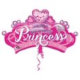 thumbnail image 2 of Anagram 32 Princess Ballon en Mylar en Feuille avec Couronne et Gemme, Multicolore, 2 of 2