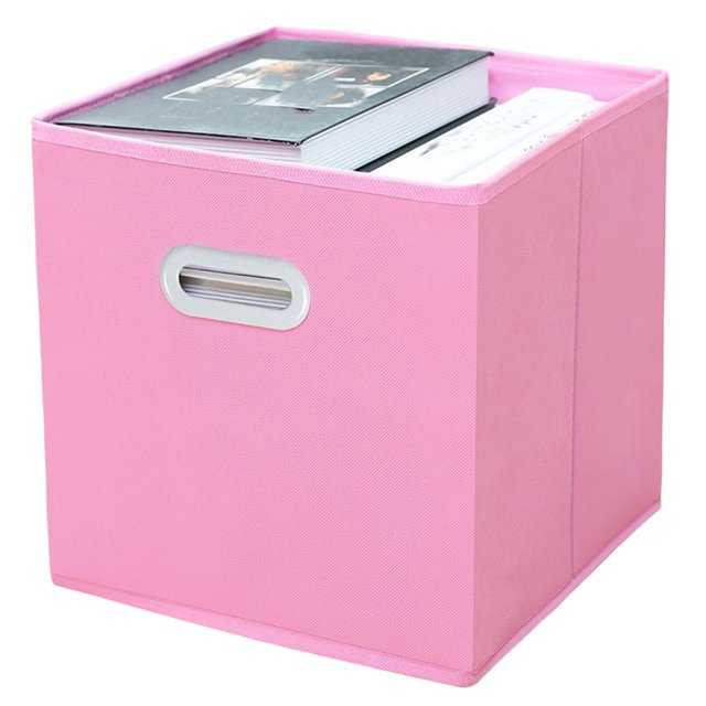 Boîte de Rangement pour Jouets avec Poignée, Boîte Pliable en Tissu Non Tissé pour Armoire de Maison