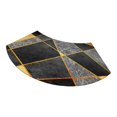 thumbnail image 1 of Abbracc Bathroom Rug Bath Mat Fan Shaped Foot Rug Soft Absorbent Shower Rug Bath Rug Black Gold, 1 of 9