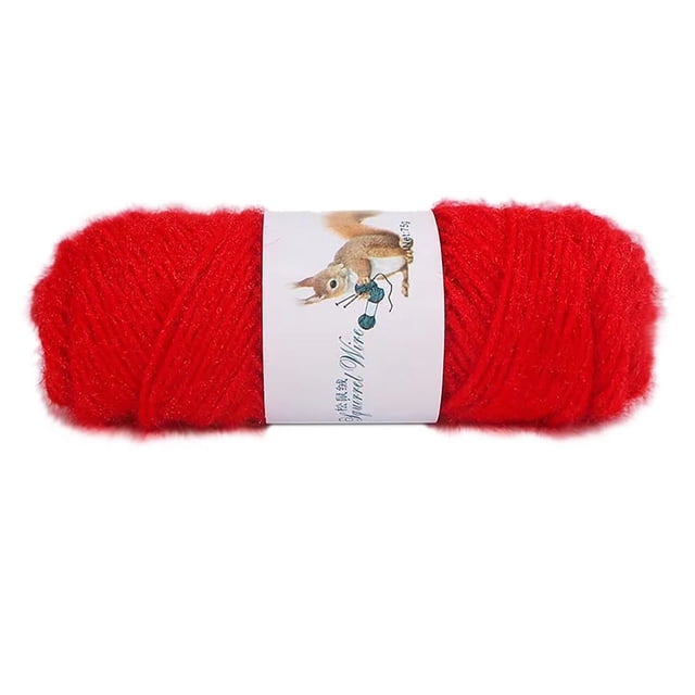 Aodebiao Mohair Style Knitting Yarn - 150m Polyester Wool Blend for Crochet & DIY (75g/Skein), Soft Pilling-Resistant Thread for Shawls, Scarves, Hats - Hand Washable, 5.0-6.0mm Needle Recommended