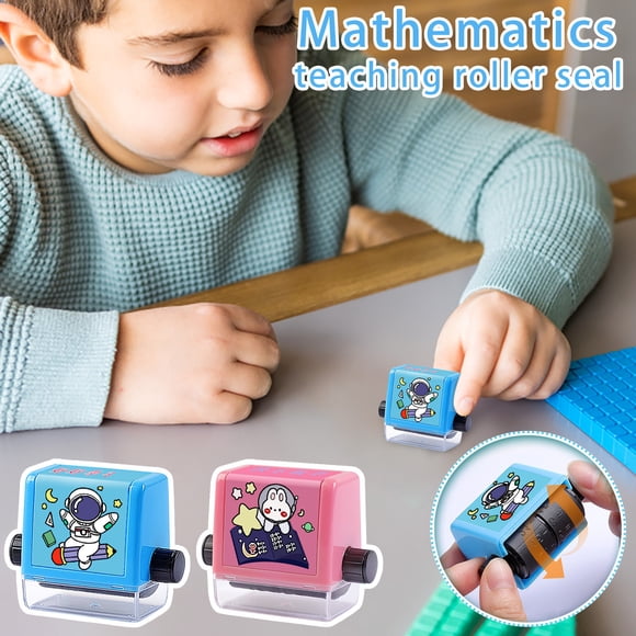 Iumwxz Rouleau de Maths Stationnaire Ajouter Soustraire Multiplier et Diviser Sceau Enseignant Questions d'Exercice pour Étudiants dans un Rayon de 100 Sceau Roulant (2x5ml) 2 Pcs Fournitures de Bureau Baisses de Prix en Plastique sur les Essentiels