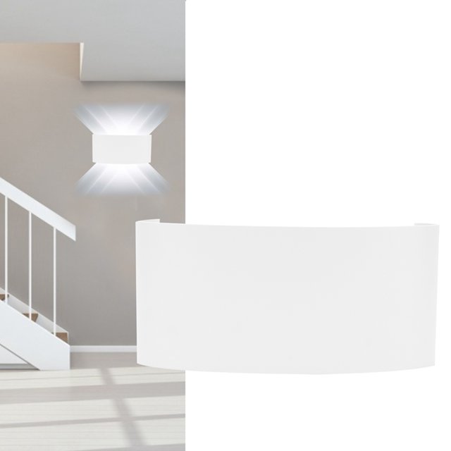 Estink Wall Lamp White Aluminum Alloy IP65 Waterproof 6LED AC85-265V Outdoor Lighting