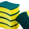 thumbnail image 3 of SHOWERORO 12 Pcs Pot Scrubber High-density Yellow Sponge for Kitchen Cleaning, 3 of 5