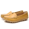 thumbnail image 4 of Dakaela Mocassins pour Femmes à Enfiler, Décontractés, Conduite, Travail, Plats, Bout Rond, Chaussures de Marche, Jaune, 8,5, 4 of 6