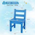thumbnail image 2 of Gymax 2 PCS Kids Chairs Indoor Outdoor Heavy-Duty All-Weather Children Learning Chair Blue, 2 of 9