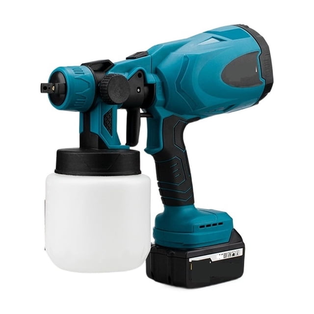 800ML Portable Electric Spray Gun Cordless Paint Sprayer Household Electric Paint Sprayer Compatible For 18V Battery ,Easy to Use