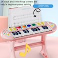 thumbnail image 3 of Kids Piano Keyboard  24 Keys Portable Electronic Piano for Beginners  Musical Gift Toy for 3+ Year Old  Pink, 3 of 12