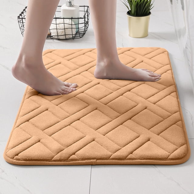 TopLLC Bathroom Rugs, Home Bathroom Absorbent Floor Mat Is Machine Washable Soft Comfortable And Quickly Absorbs Water Ensuring Stable And Non Slip Bathroom Floor Mat Chenille floor mats