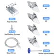 thumbnail image 2 of Kit de Mise au Point de Charnière et Rouleau de Porte de Garage, Ensemble de Porte de Garage Rouleau 6200ZZ Bleu avec Couvercle pour Porte 8 x 8 Pi, 2 of 6