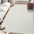 thumbnail image 2 of Garvee 10'x13' Modern Plaid Area Rug Abstract Rugs for Living Room, Washable Rug Non-Slip Low Pile Accent Carpet for Bedroom Home Office, Gray, 2 of 8