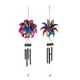 thumbnail image 1 of Set of 2 Metal Rainbow Spinner Hanging Wind Chimes Outdoor Decor Garden 46 Inches, 1 of 6