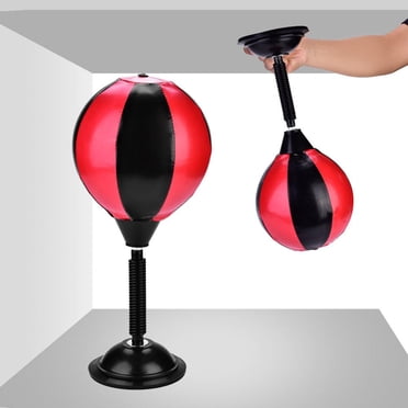 WALFRONT Sac de Frappe de Bureau en PU Balle de Vitesse Jouet Anti-Stress Adulte Sport Entraînement de Boxe Balle de Frappe de Bureau, Balle à Frapper de Bureau