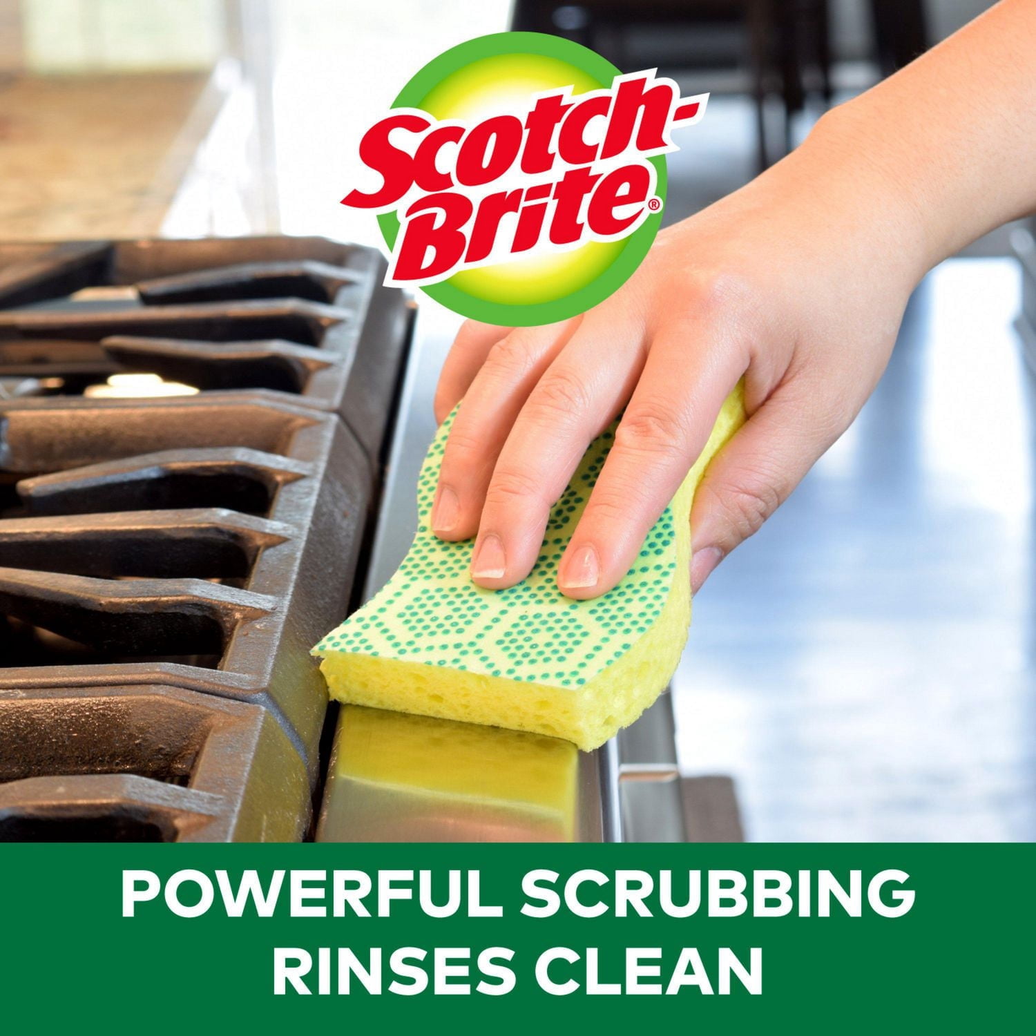 Scotch-Brite® Scrub Dots Éponge à Récurer à Usage Intensif, Lot de 3