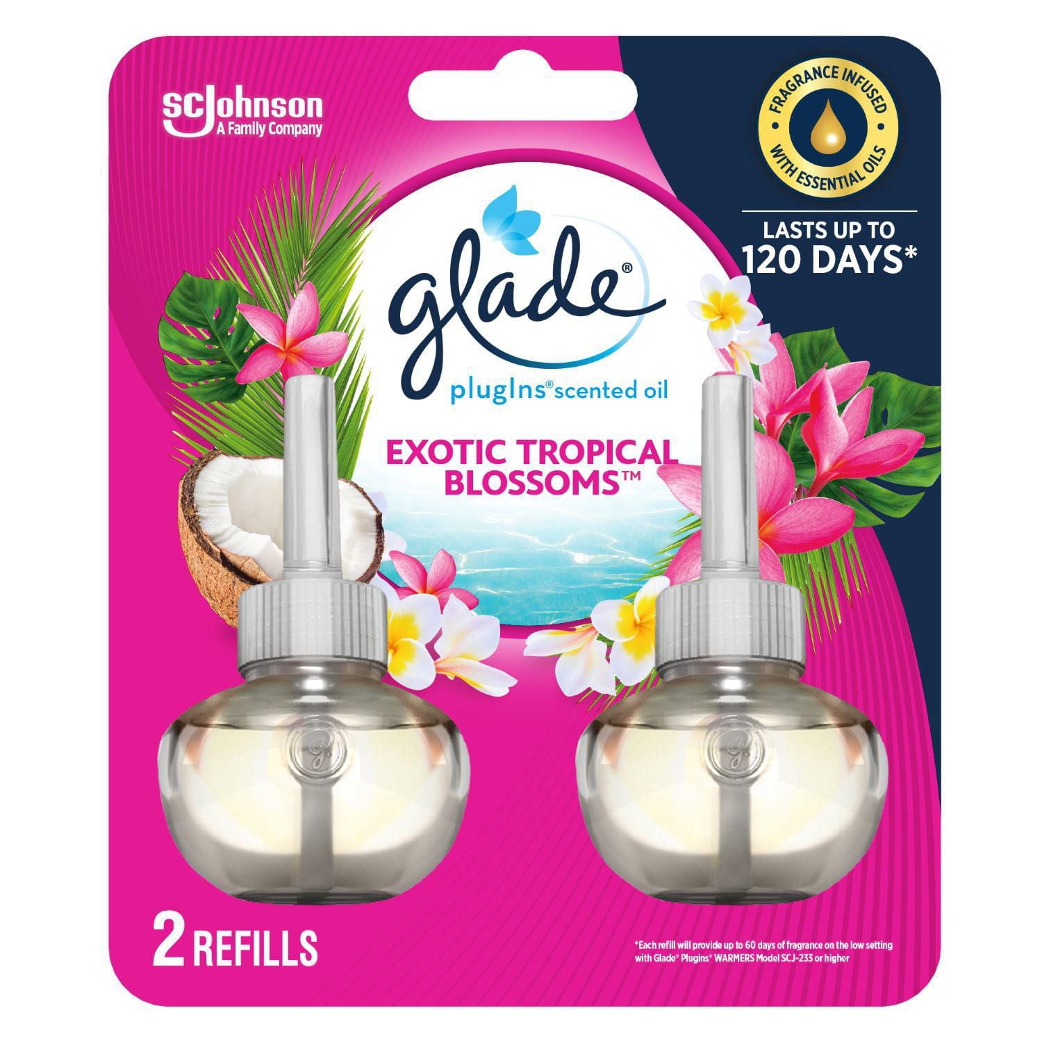 Glade Plugins® Air Freshener Oil Refill, Exotic Tropical Blossoms