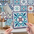 thumbnail image 1 of MAWCLOS Decals Peel And Stick Tile Sticker Backsplash Tiles 24 Pack Removable Wall Stickers PVC Floral Moroccan Waterproof DIY Style 1 5.91x5.91"/15x15cm, 1 of 8