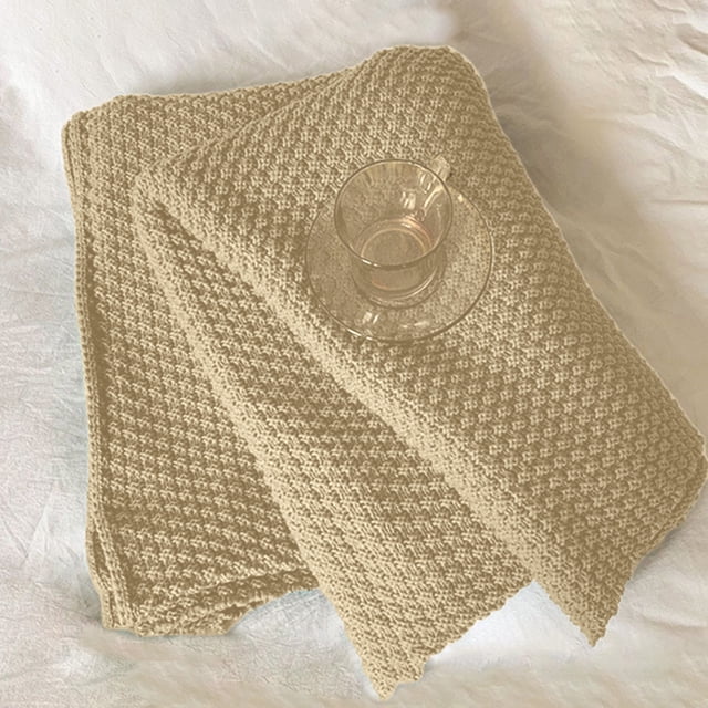 Acrylic Knitted Sofa Blanket with Wind Fringe for Office, Nap, and Home Use in Multiple Colors