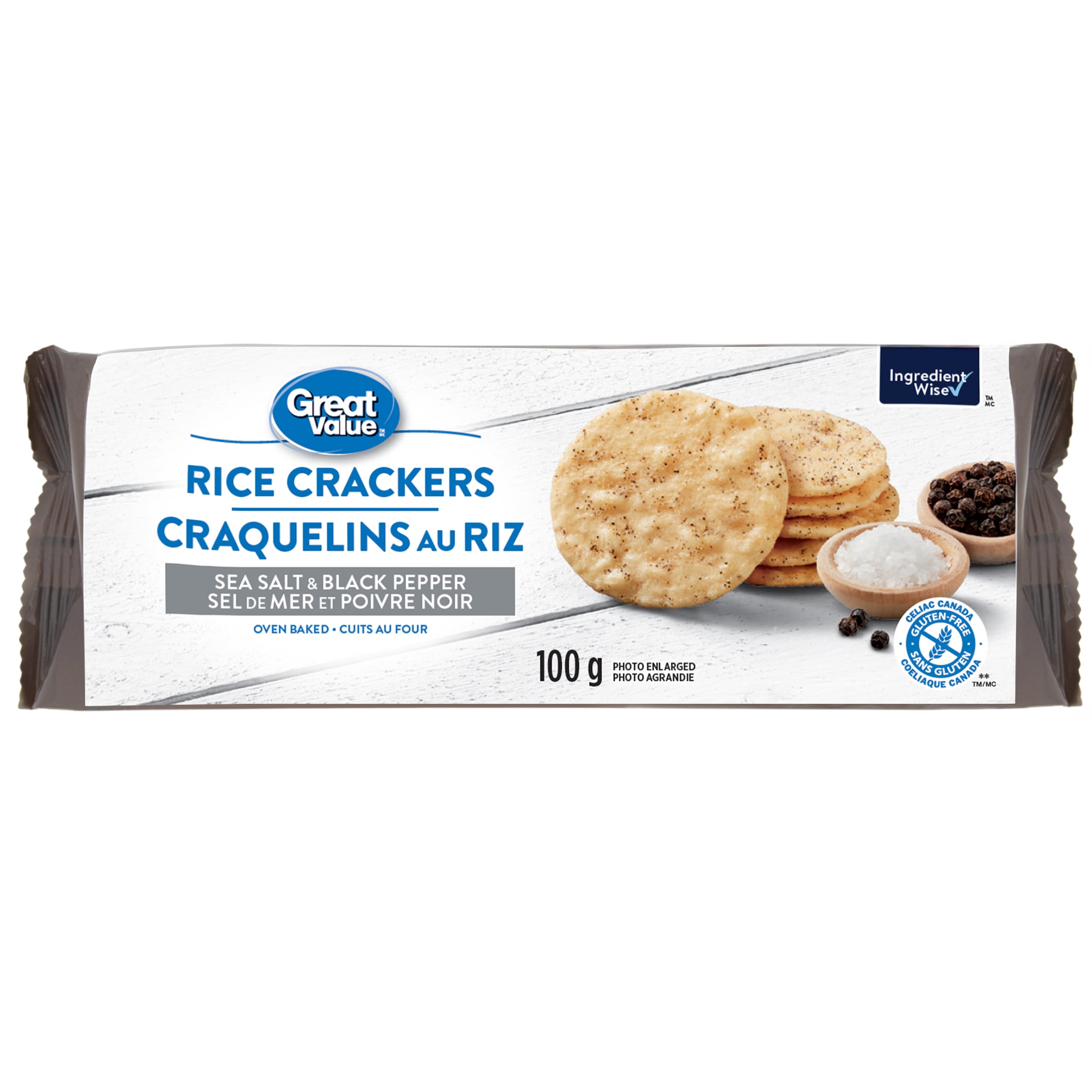Great Value Sea Salt & Black Pepper Rice Crackers