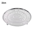 thumbnail image 1 of MYG Stainless Steel Steamer Tray Rack with 3 Detachable Stands, Round Steam Cooking Plate for Pots and Pans, 18-30cm Diameter, Silver, Multipurpose Kitchen Utensil for Steaming and Roasting, 1 of 10