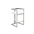 thumbnail image 2 of Plata Import Metal Stool With White Cushion Seat, 2 of 2