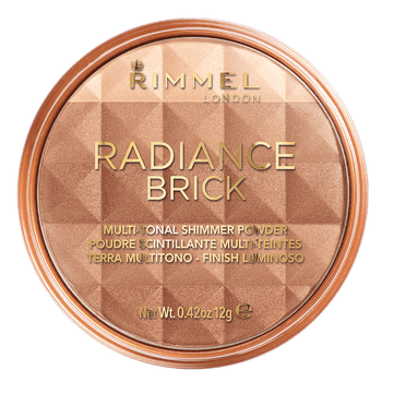 Rimmel Radiance Brick, Ultra-Fine, Multi-Tonal Bronzing Powder, Soft Shimmer Effects, Glamorous, Healthy Looking Glow, 100% Cruelty-Free