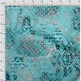 thumbnail image 4 of oneOone Cotton Poplin Turquoise Green Fabric Abstracts Craft Projects Decor Fabric Printed By The Yard 42 Inch Wide, 4 of 4