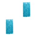 thumbnail image 2 of Transemion Frange en Aluminium Bon Effet de Démonstration pour Anniversaire Anniversaire Mariage Frange en Aluminium Rideau de Fête Toile de Fond en Aluminium Bleu Clair 3*1m 2Ensemble, 2 of 5