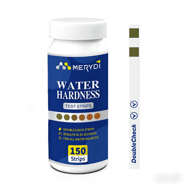 MERYDI Water Hardness Test Kit Double Color Pads For Home Drinking Pool Spa Well Water 150 Strips With Sample Tube