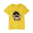 thumbnail image 1 of Économies d'Été! SROBPTY T-Shirts à Manches Courtes pour Tout-Petits, T-Shirt Mode à Col Rond Imprimé pour Garçons et Filles Tout-Petits, Haut à Manches Courtes Jaune, 4 Ans, 1 of 5