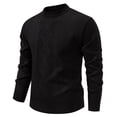 thumbnail image 2 of LIaqionyy Chandail pour Hommes Grande Taille Col Rond Tricot Manches Longues Hauts Chauds Automne Hiver Chandails, 2 of 4