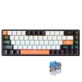 thumbnail image 1 of Graflsoa GK-690 Compact 68-Key Mechanical Keyboard with Blue Switch, Black & White & Orange Color Mix, RGB Backlight, USB-C Connection, 1.5m Cable, 1 of 6