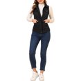 thumbnail image 2 of INSPIRE CHIC Veste Zippée pour Femme Sans Manches Anorak Gilet Utilitaire Veste avec Poches TP Noir, 2 of 8