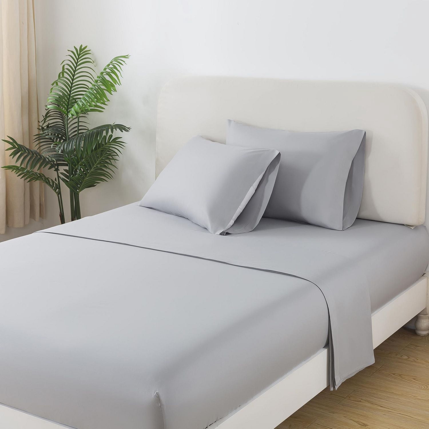 Ensemble de literie tout-en-un réversible Mainstays, avec couette et draps, pièces, à rayures bleues