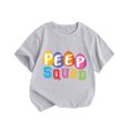 thumbnail image 1 of PMVFHDE T-Shirt Graphique à Manches Courtes Imprimé Lapin de Pâques pour Enfants, Col Rond, Décontracté, Printemps Été, Gris, 8-9 Ans, 1 of 6