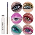 thumbnail image 4 of 9 Colors Waterproof Colored Mascara, Color Mascara Variety Pack Mascara Charming Long Lasting Colorful Mascara for Eyelashes Eye Makeup(Violet), 4 of 8