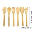 thumbnail image 2 of Wooden Cooking Kitchen Utensils Set 6 Piece - Organic Large 115 Inch Wooden Spoon Fork Turner For Cooking, 2 of 7