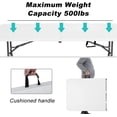 thumbnail image 2 of 6ft Portable Folding Table Light Weight Fold in Half Utility Plastic Kitchen Table with Carrying Handle 500 lbs Capacity Dining Table for Camping, Picnic, Party, Backyard Events, 2 of 7