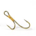 thumbnail image 4 of Bgsha 20pcs Double Fishing Hook High Steel Golden Barbed Hook Zander Fishhooks, 4 of 9