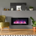 thumbnail image 2 of HOMCOM Wall Mounted Fireplace with LED Flame, Electric Fireplace, Black, 2 of 10