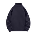 thumbnail image 3 of SBYOJLPB Jackets for Men Men'S Solid Color Pocket Zipper Long Sleeved Fleece Cotton Jacket, 3 of 5