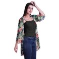 thumbnail image 3 of Moomaya Viscose Georgette Printed Short Shrug Long Sleeves Cardigans For Women, 3 of 5