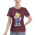 thumbnail image 1 of Women's Basic Short Sleeve T-Shirt Super Saiyan, 1 of 1