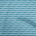 thumbnail image 1 of oneOone Cotton Poplin Twill Teal Blue Fabric Stripes Sewing Craft Projects Fabric Prints By Yard 56 Inch Wide, 1 of 5